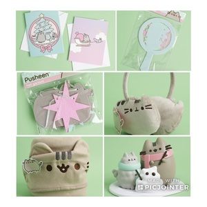 Pusheen Blanket, Earmuffs, Cards, and Stencils